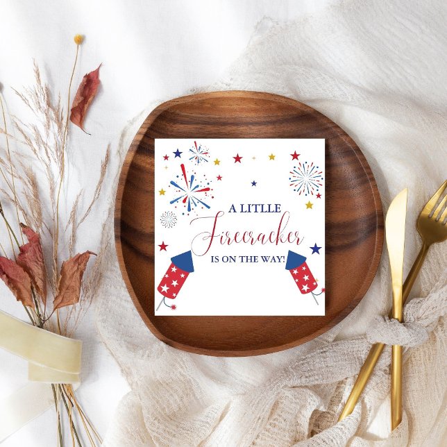 Servilleta De Papel 4 de julio Baby Shower, el petardo de la independe (Subido por el creador)