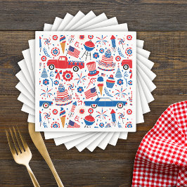 Servilleta De Papel 4 de julio BBQ Americana