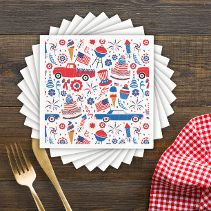 Servilleta De Papel 4 de julio BBQ Americana