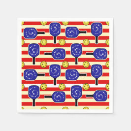 Servilleta De Papel 4 de julio Bolas amarillas rojas de bola blanca ro