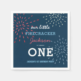 Servilleta De Papel 4 de julio, cumpleaños de fuegos artificiales