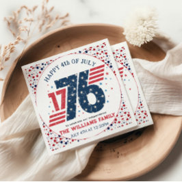 Servilleta De Papel 4 de julio de 1776 Fiesta del Día de la Independen