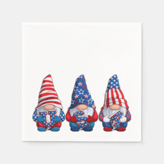 Servilleta De Papel 4 de julio de Gnomes