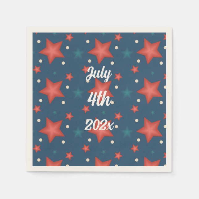 Servilleta De Papel 4 de julio Decoraciones Fiestas (Anverso)
