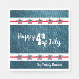 Servilleta De Papel 4 de julio Denim Paper Napkin