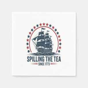Servilleta De Papel 4 De Julio Derramando El Té Desde 1773 Cuarto De