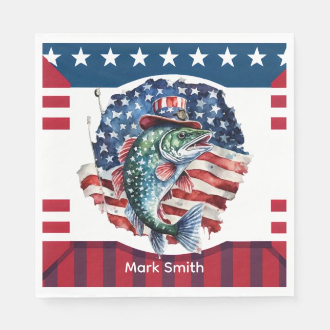 Servilleta De Papel 4 de julio Día de la Independencia para los amante (Anverso)