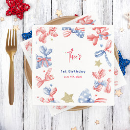 Servilleta De Papel 4 de julio, el Fiesta del primer cumpleaños de Cut