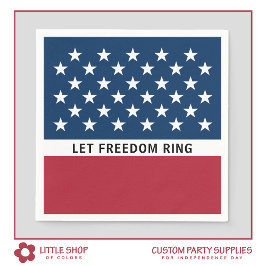 Servilleta De Papel 4 de julio: Estrellas y rayas patrióticas