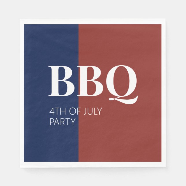 Servilleta De Papel 4 de julio Fiesta de barbacoa (Anverso)