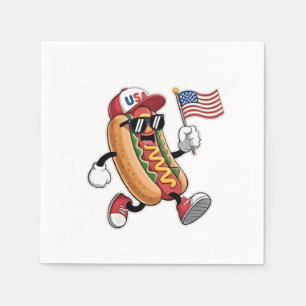 Servilleta De Papel 4 de julio Hotdog American Independence 1776