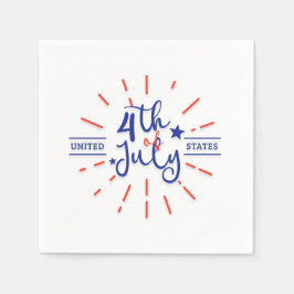 Servilleta De Papel 4 de julio Papeles de la celebración