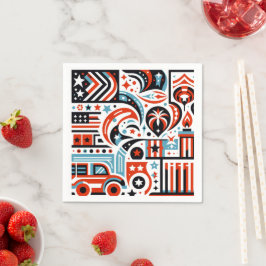 Servilleta De Papel 4 de julio Patrón Generativo