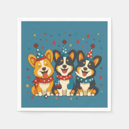 Servilleta De Papel 4 De Julio Pembroke Welsh Corgi Dogs