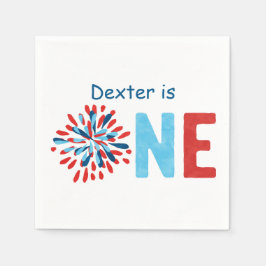 Servilleta De Papel 4 de julio, primer cumpleaños