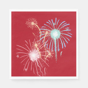 Servilleta De Papel 4 de julio, rojo, blanco, estrellas azules patriot