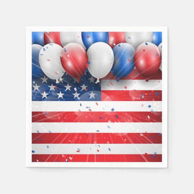 Servilleta De Papel 4 de julio: servilletas de papel (Anverso)