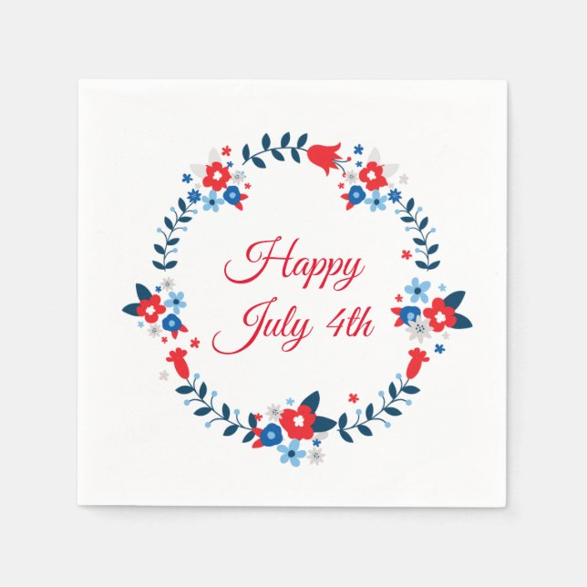 Servilleta De Papel 4 de julio: servilletas de papel (Anverso)