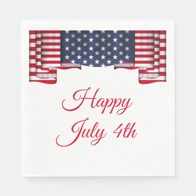 Servilleta De Papel 4 de julio: servilletas de papel (Anverso)