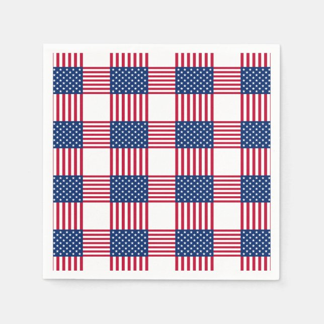 Servilleta De Papel 4 de julio: servilletas de papel patriótico (Anverso)