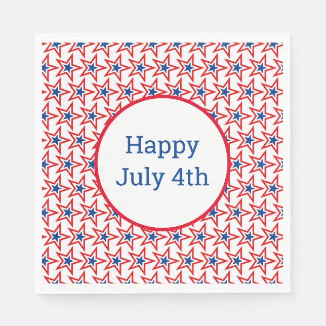Servilleta De Papel 4 de julio: servilletas de papel patriótico (Anverso)