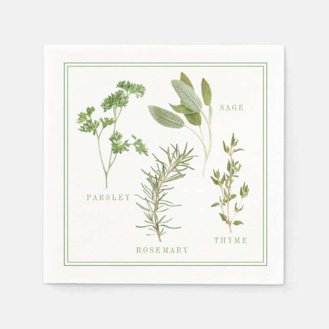Servilleta De Papel 4 servilletas FRESH HERBS Standard de papel de cóc (Anverso)