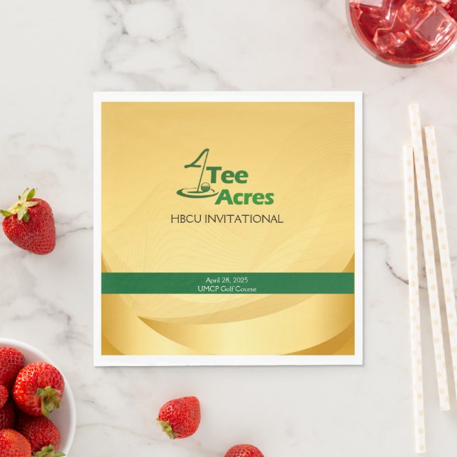 Servilleta De Papel 4 Tee Acres Gold Paper Napkin (In situ)