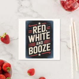 Servilleta De Papel 4th of July Booze Party | Red White and Booze