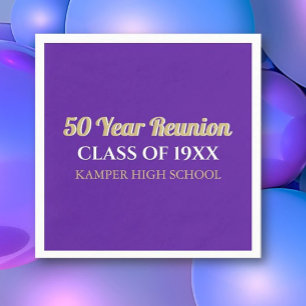 Servilleta De Papel 50.ª Diversión Reunión! Reunión personalizado