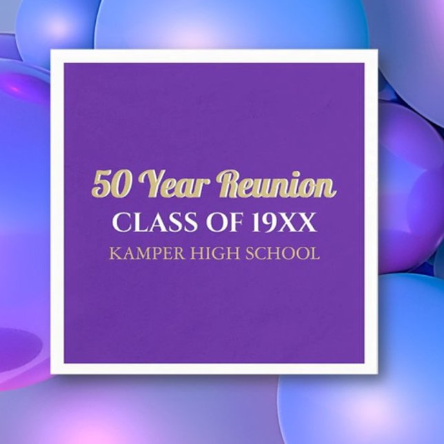 Servilleta De Papel 50.ª Diversión Reunión! Reunión personalizado (Subido por el creador)