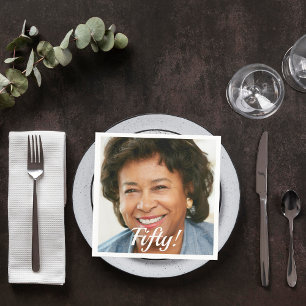 Servilleta De Papel 50.ª guionista de foto de cumpleaños
