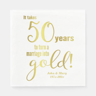 Servilleta De Papel 50.º Aniversario Boda