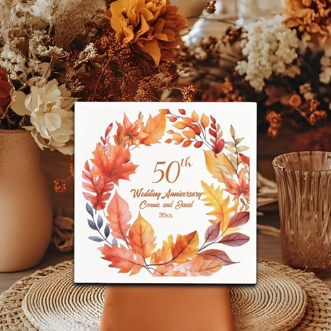 Servilleta De Papel 50.º Aniversario Boda de la Flora Caída (Subido por el creador)