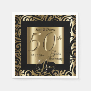 Servilleta De Papel 50.º Aniversario del Boda de Oro