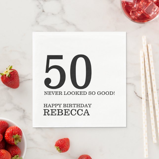 Servilleta De Papel 50.º cumpleaños (In situ)