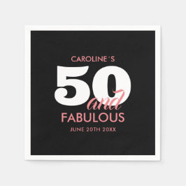 Servilleta De Papel 50.º Cumpleaños 50 Y Fabuloso