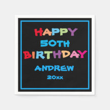 50.º cumpleaños feliz Personalizado de cumpleaños