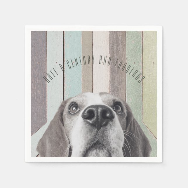 Servilleta De Papel 50.º cumpleaños medio siglo y fabuloso (Anverso)