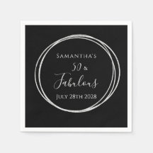 50.º cumpleaños Plata negra 50 y Fiesta fabuloso