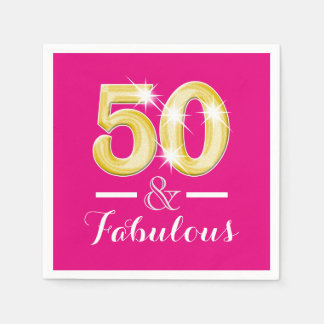 Servilleta De Papel 50.º cumpleaños y fabulosas mujeres