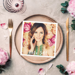 Servilleta De Papel 50.º fiesta de fotos de cumpleaños