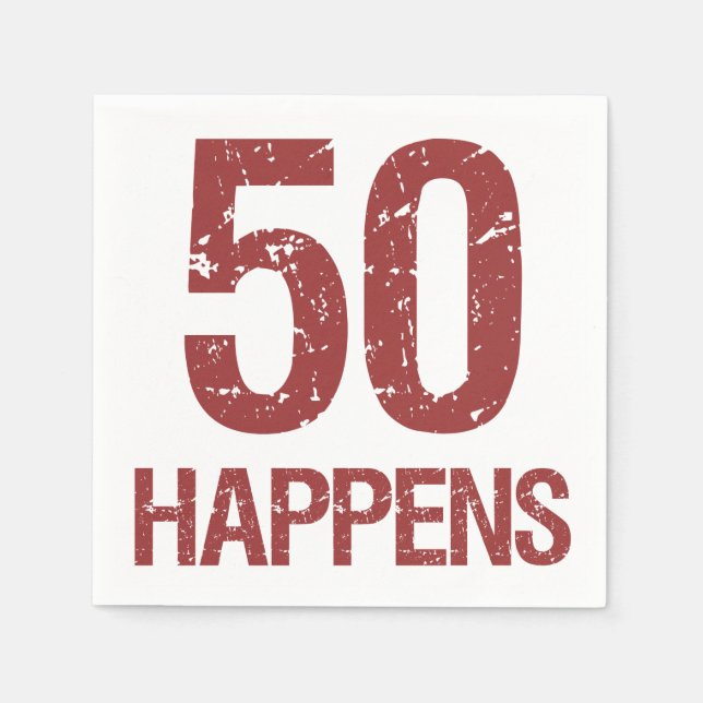 Servilleta De Papel 50.º humor de cumpleaños (Anverso)