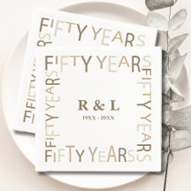 50.º papel de regalo de aniversario de Boda de oro