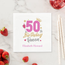 50.º Papel personalizado de cumpleaños
