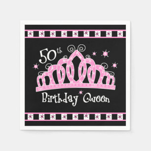 Servilleta De Papel 50.a reina del cumpleaños de la tiara