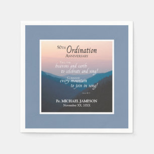 Servilleta De Papel 50° Aniversario de la Ordenación Felicitaciones