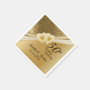 Servilleta De Papel 50° Aniversario del Boda de Oro