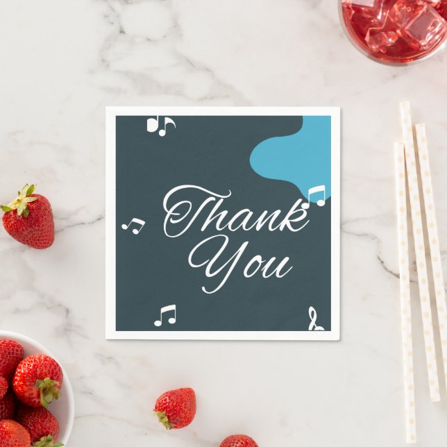 Servilleta De Papel 50 Aniversario moderno gracias servilletas (In situ)