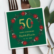 50° Aniversario Navidades personalizados servillet