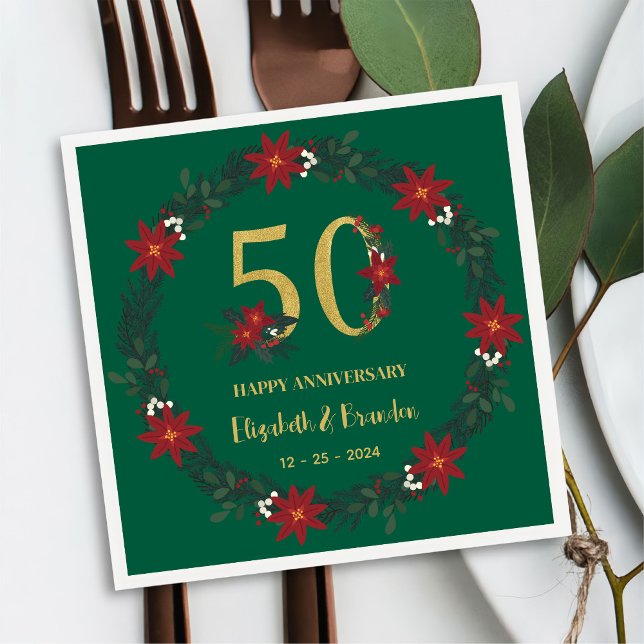 Servilleta De Papel 50° Aniversario Navidades personalizados servillet (Subido por el creador)